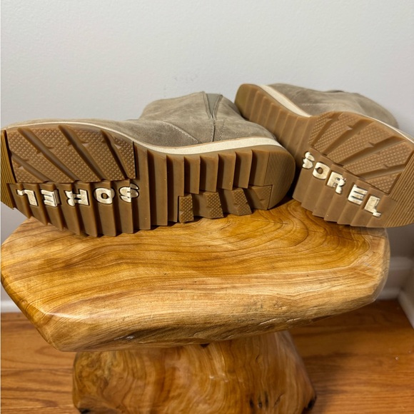 Sorel Harlow Zip Up Waterproof Beige Leather Ankle Boots 6 - Picture 9 of 9